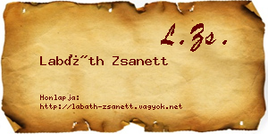 Labáth Zsanett névjegykártya